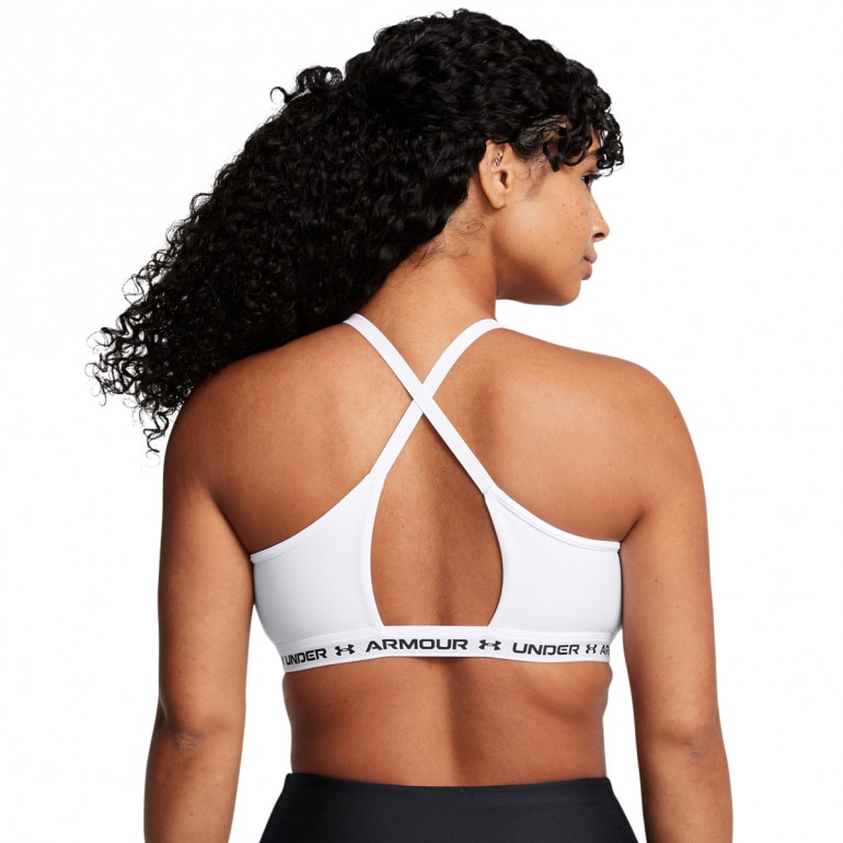 Biustonosz treningowy Under Armour UA Crossback Low Bra - biały