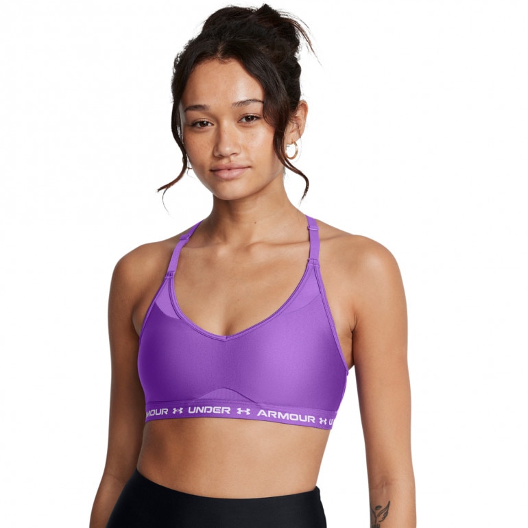 Biustonosz treningowy Under Armour UA Crossback Low Bra - fioletowy