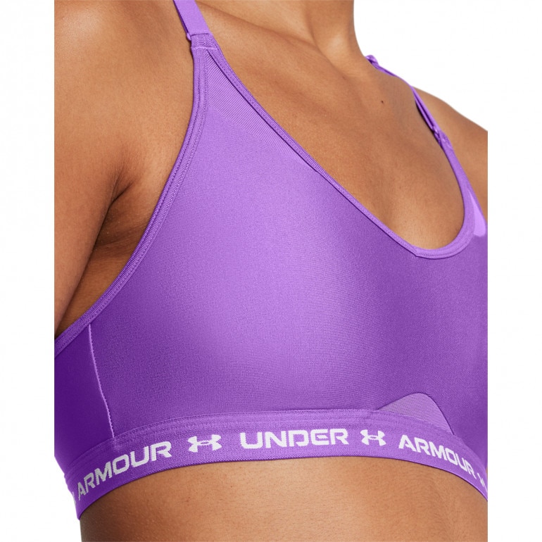 Biustonosz treningowy Under Armour UA Crossback Low Bra - fioletowy