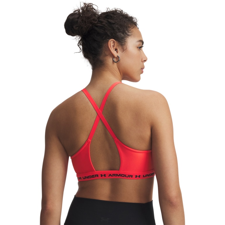Biustonosz treningowy Under Armour UA Crossback Low Bra - czerwony