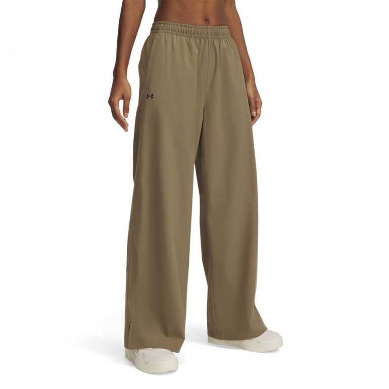 Damskie spodnie treningowe Under Armour Armoursport Wide Leg Pant - oliwkowe/khaki