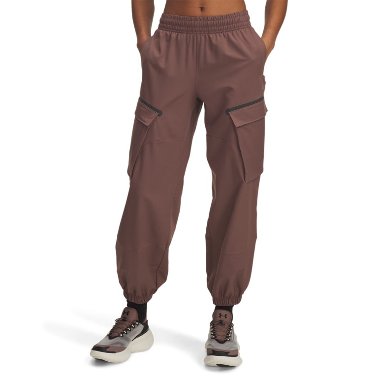 Damskie spodnie treningowe Under Armour Unstoppable Cargo Pant - różowe