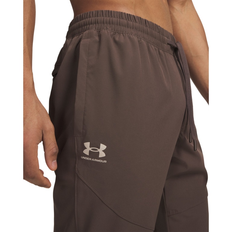 Męskie spodnie treningowe Under Armour UA Vibe Woven Pants - brązowe