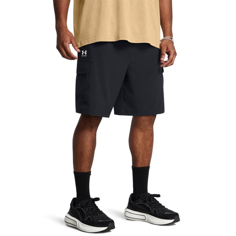 Męskie spodenki cargo Under Armour UA Vibe Woven Cargo Short - czarne
