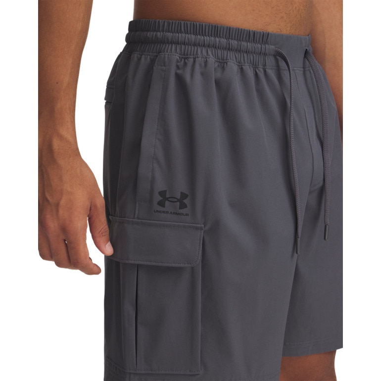 Męskie spodenki cargo Under Armour UA Vibe Woven Cargo Short - szare