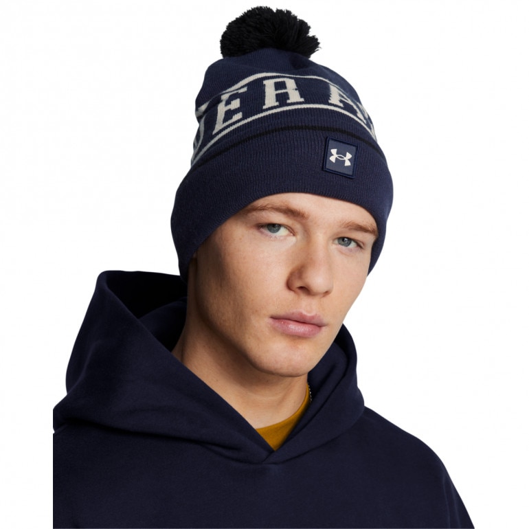 Męska czapka zimowa Under Armour M Halftime Pom Beanie - granatowa