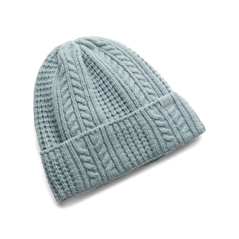 Damska czapka zimowa Under Armour W Halftime Cable Knit Beanie - zielona