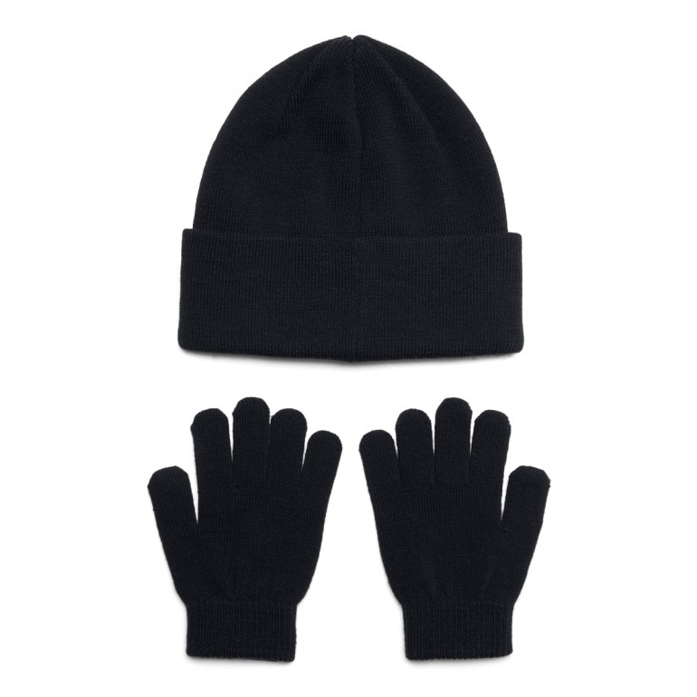Dziewczęcy zestaw czapka zimowa i rękawiczki Under Armour G Beanie/Glove Combo - czarne