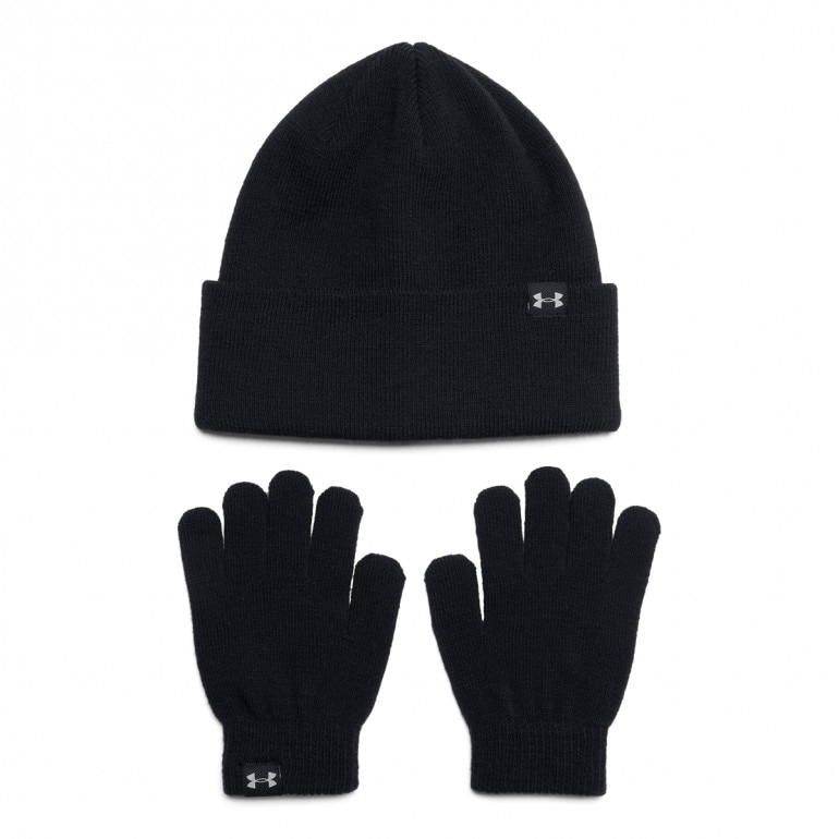 Dziewczęcy zestaw czapka zimowa i rękawiczki Under Armour G Beanie/Glove Combo - czarne
