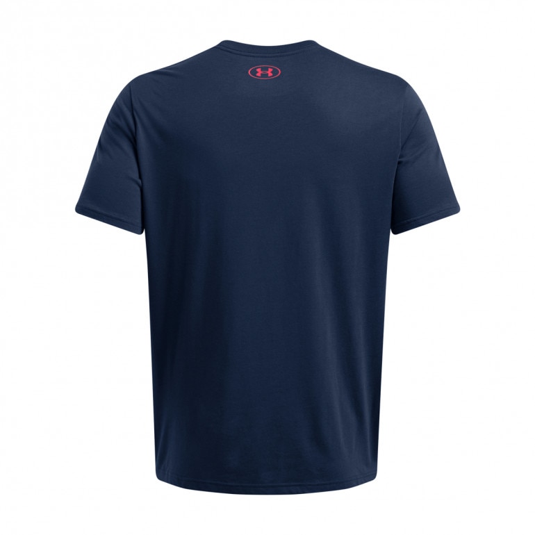 Męski t-shirt z nadrukiem Under Armour UA M Boxed Sports Updated Ss - granatowy