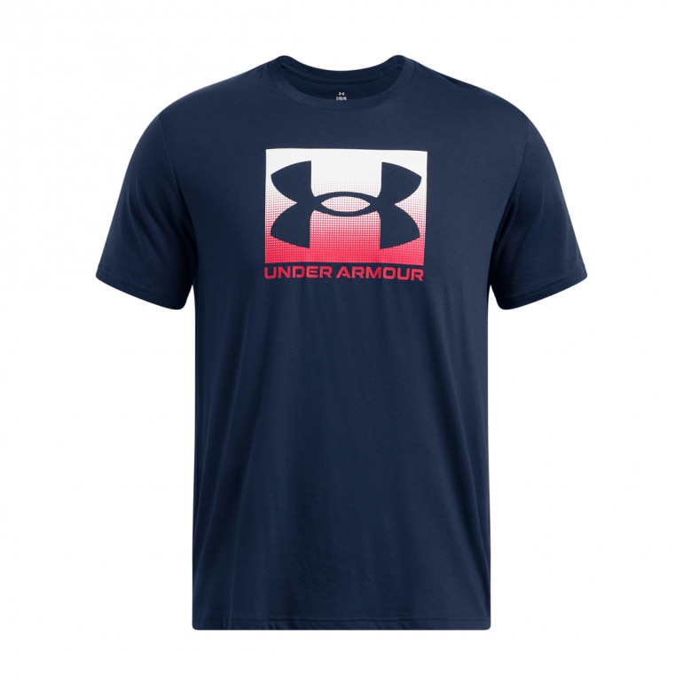 Męski t-shirt z nadrukiem Under Armour UA M Boxed Sports Updated Ss - granatowy