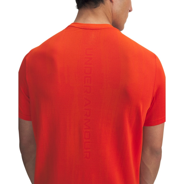 Męska koszulka treningowa Under Armour Vanish Seamless Novelty SS - pomarańczowa