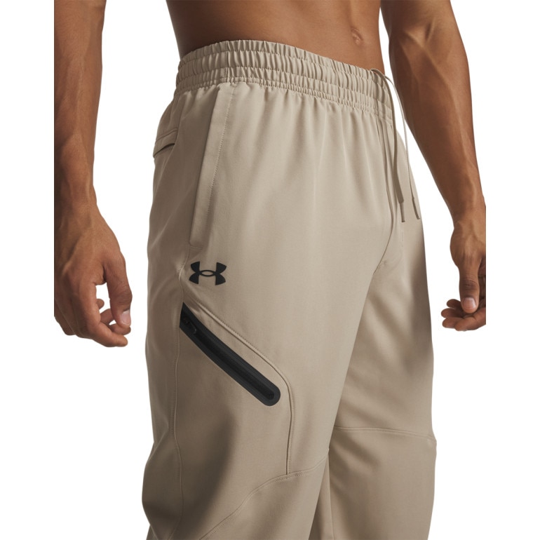 Męskie spodnie treningowe Under Armour UA Unstoppable Joggers - beżowe