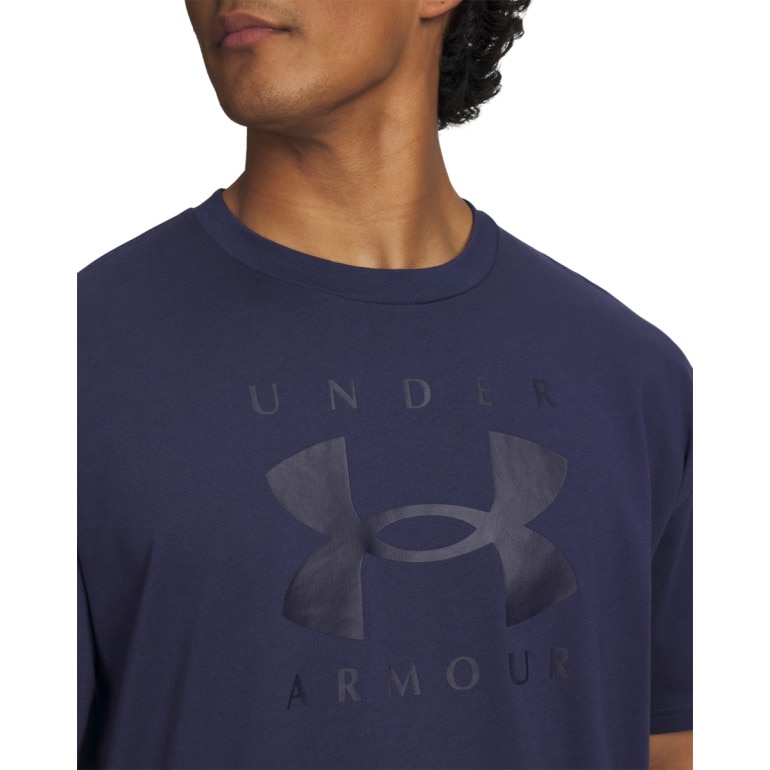 Męski t-shirt z nadrukiem Under Armour UA M Hw Os Branded Ss - granatowy