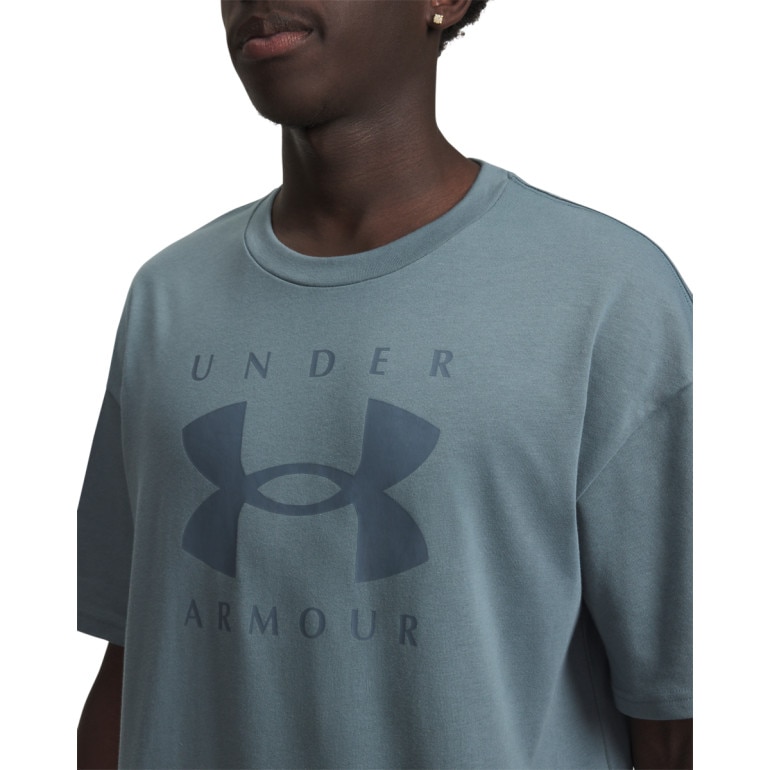 Męski t-shirt z nadrukiem Under Armour UA M Hw Os Branded Ss - niebieski