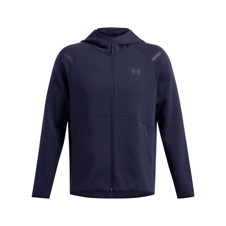 Męska bluza dresowa rozpinana z kapturem Under Armour UA Unstoppable Fleece Full-Zip - granatowa