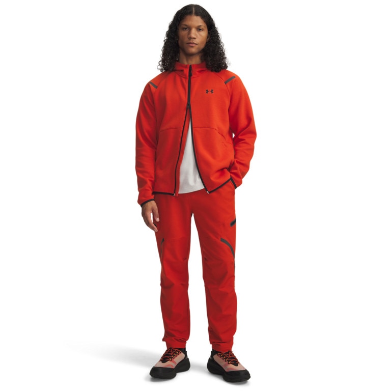 Męska bluza dresowa rozpinana z kapturem Under Armour UA Unstoppable Flc Fz Hd Eu - czerwona