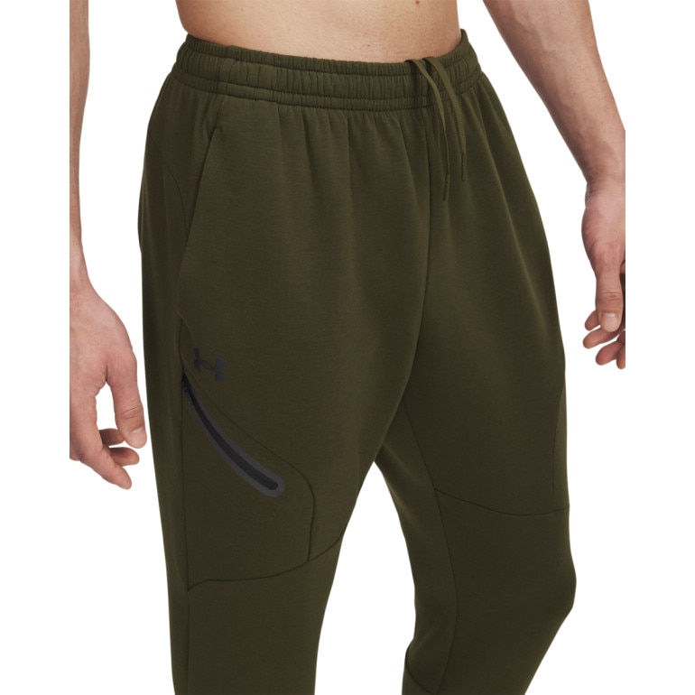 Męskie spodnie treningowe Under Armour UA Unstoppable Flc Jgr Eu - khaki