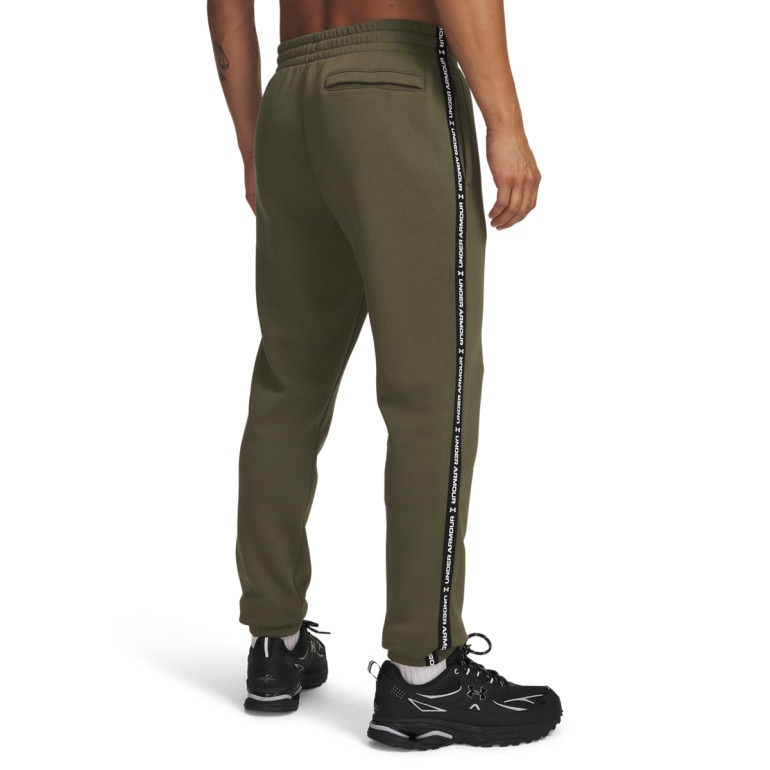Męskie spodnie dresowe Under Armour UA Icon Fleece Jogger Taping - khaki