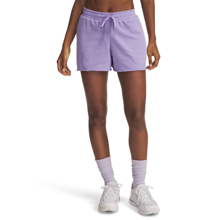 Damskie spodenki dresowe Under Armour UA Rival Terry Short - fioletowe