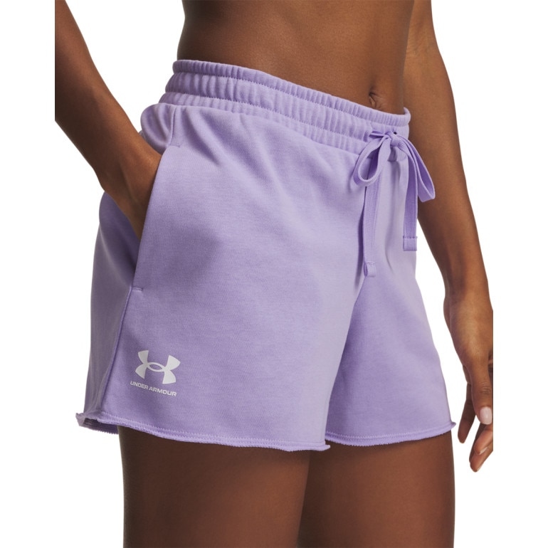 Damskie spodenki dresowe Under Armour UA Rival Terry Short - fioletowe