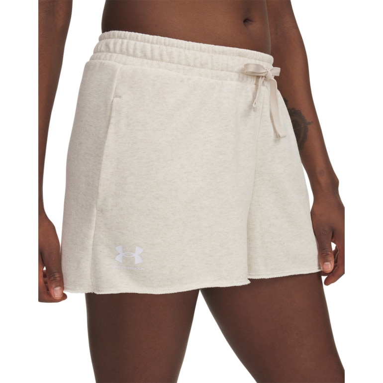 Damskie spodenki dresowe Under Armour UA Rival Terry Short - beżowe