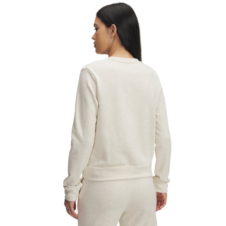 Damska bluza dresowa nierozpinana bez kaptura Under Armour UA Rival Terry Crew - beżowa
