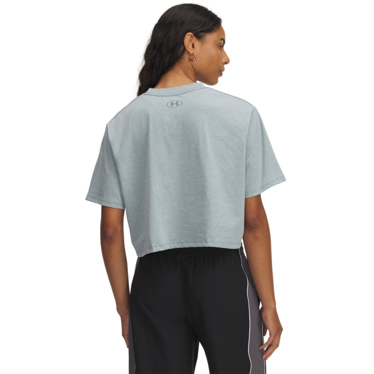 Damski t-shirt crop-top Under Armour UA Rival SS - niebieski