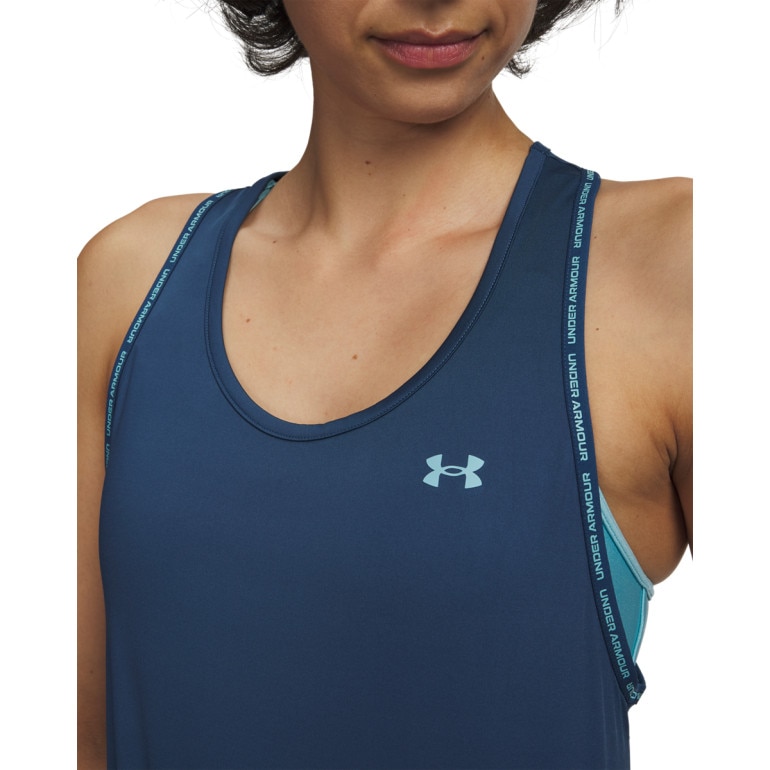 Damski top treningowy Under Armour Tech Knockout Tank - granatowy