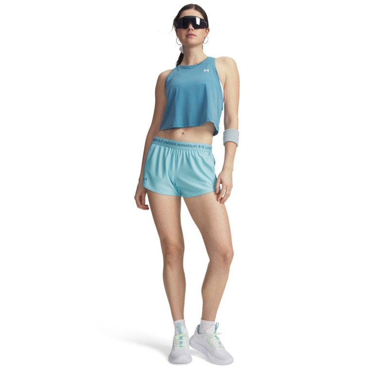 Damskie spodenki treningowe Under Armour Tech Play Up Shorts - niebieskie
