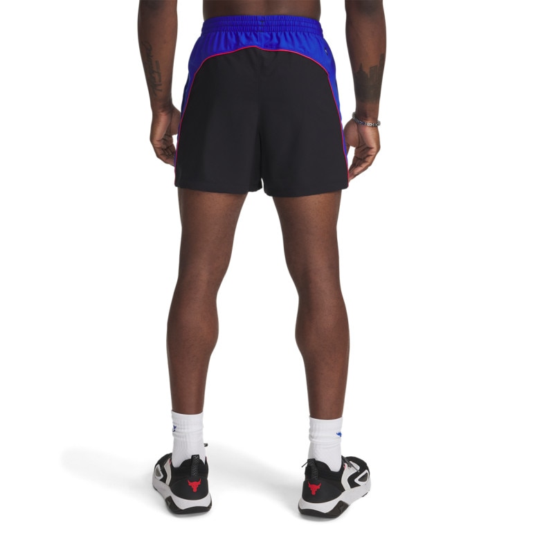 Męskie spodenki treningowe Under Armour Project Rock Colorblock Wvn Short - czarne