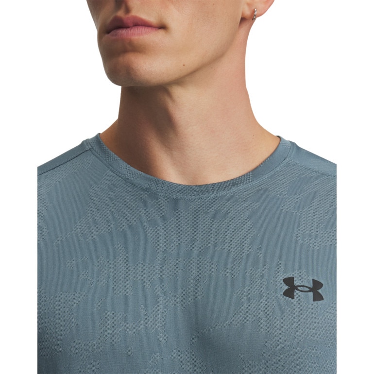 Męska koszulka treningowa Under Armour UA Tech Vent Jacquard - niebieska