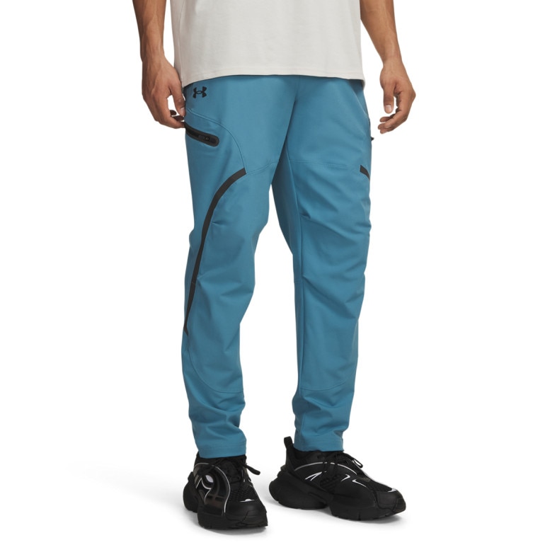Męskie spodnie treningowe cargo UA Unstoppable Cargo Pant - niebieskie