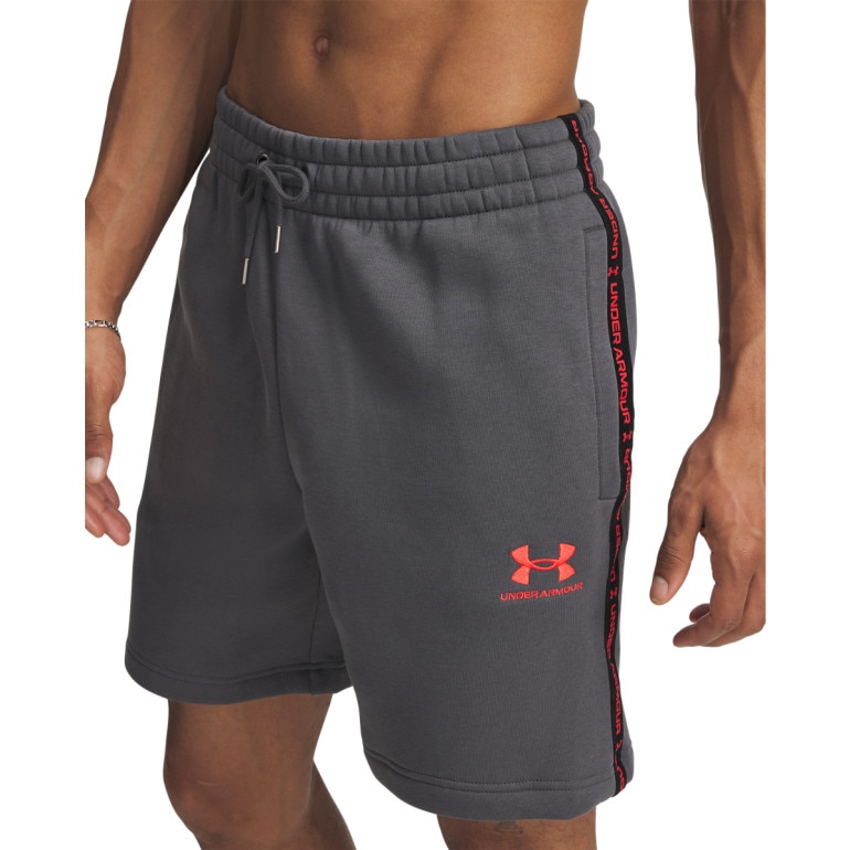 Męskie spodenki dresowe Under Armour UA Icon Fleece Short Taping - szare
