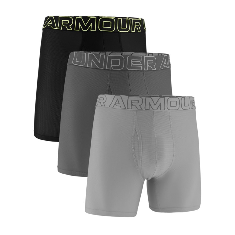 Męska bielizna treningowa (3-pack) Under Armour M UA Perf Tech Mesh 6in - szara