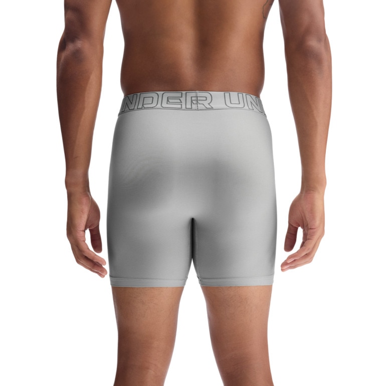 Męska bielizna treningowa (3-pack) Under Armour M UA Perf Tech Mesh 6in - szara