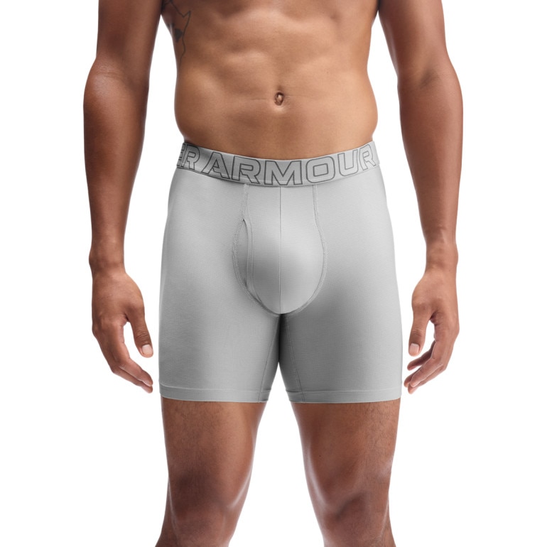 Męska bielizna treningowa (3-pack) Under Armour M UA Perf Tech Mesh 6in - szara