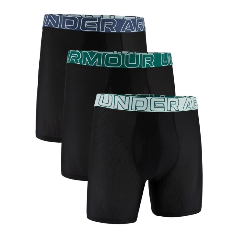 Męska bielizna treningowa (3-pack) Under Armour M UA Perf Tech Mesh 6in - czarna