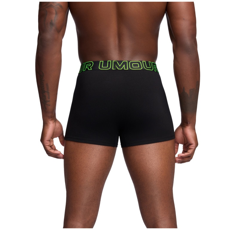 Męska bielizna treningowa (3-pack) Under Armour M UA Perf Cotton 3in - czarna