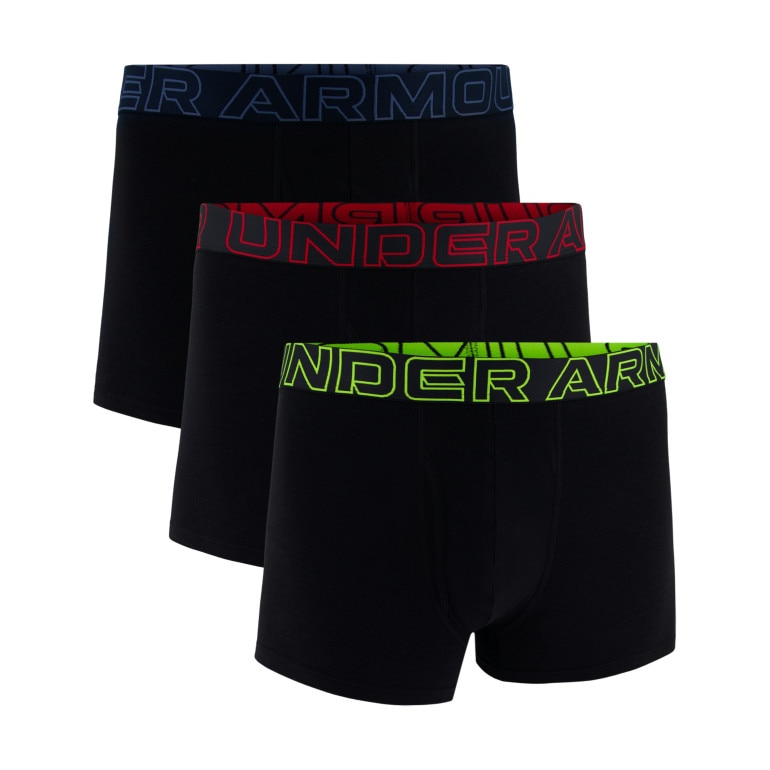 Męska bielizna treningowa (3-pack) Under Armour M UA Perf Cotton 3in - czarna