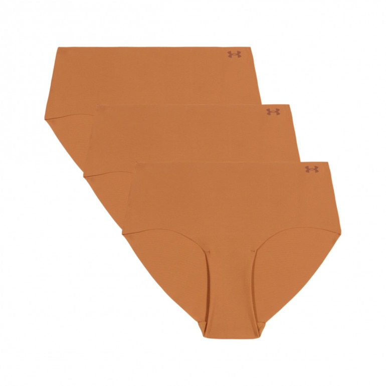 Damska bielizna treningowa (3-pack) Under Armour UA Pure Stretch NS Hip - brązowa