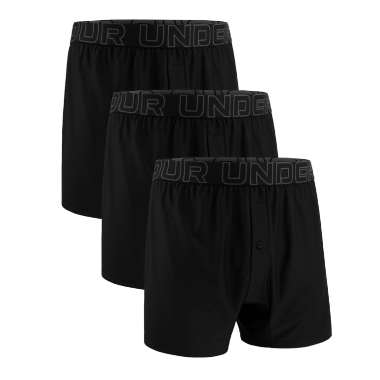 Męskie bokserki treningowe (3-pack) Under Armour UA Performance Tech Mesh 6” - czarne
