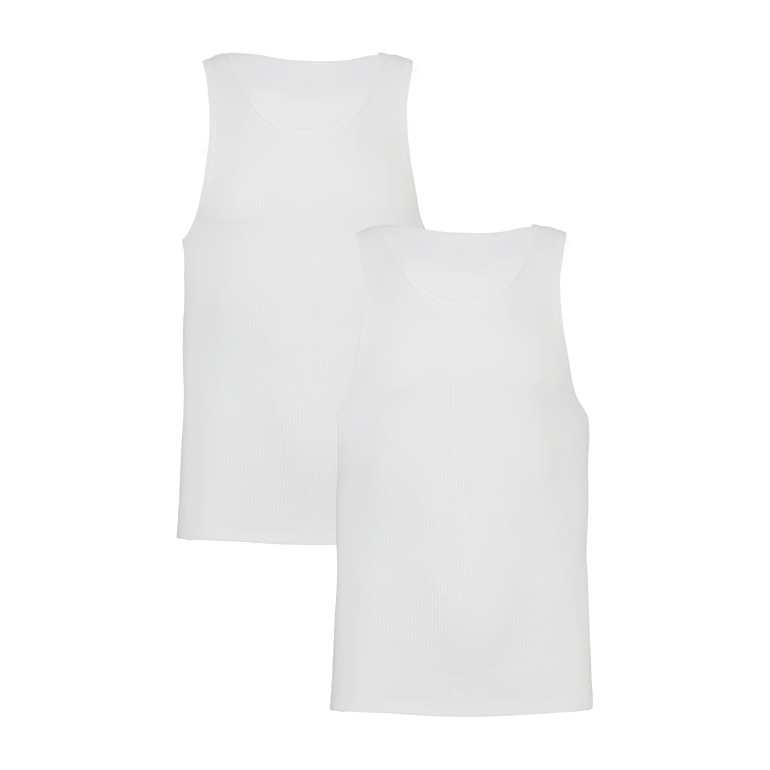 Męski tank top (2-pack) Under Armour Performance Tank Underwear Shirt - biały