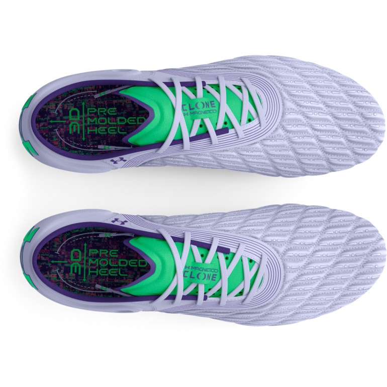 Męskie buty piłkarskie korki lanki Under Armour UA Clone Mag Elite 3.0 FG - fioletowe