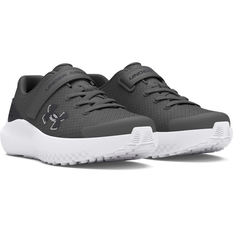 Chłopięce buty do biegania Under Armour UA BPS Surge 4 AC - szare