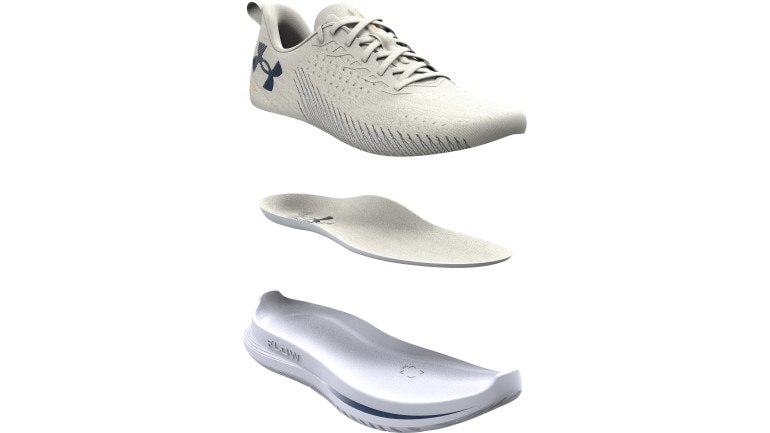 Męskie buty do biegania Under Armour UA Velociti 4 - beżowe