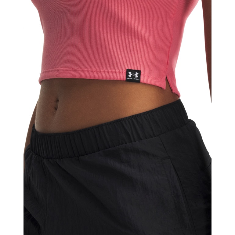 Damski t-shirt crop top Under Armour UA Rival Rib Baby Tee - różowy