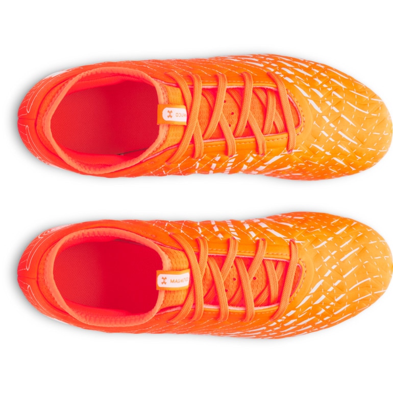 Chłopięce buty piłkarskie korki Under Armour UA Magnetico Select 5 FG JR - pomarańczowe
