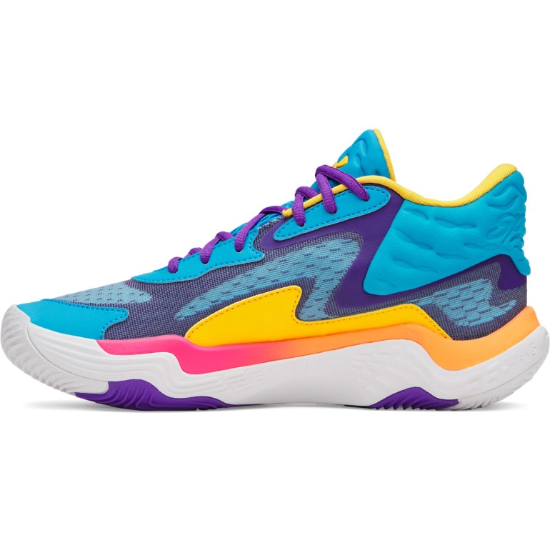 Buty do koszykówki uniseks Under Armour UA Spawn 7 Mid - multikolor