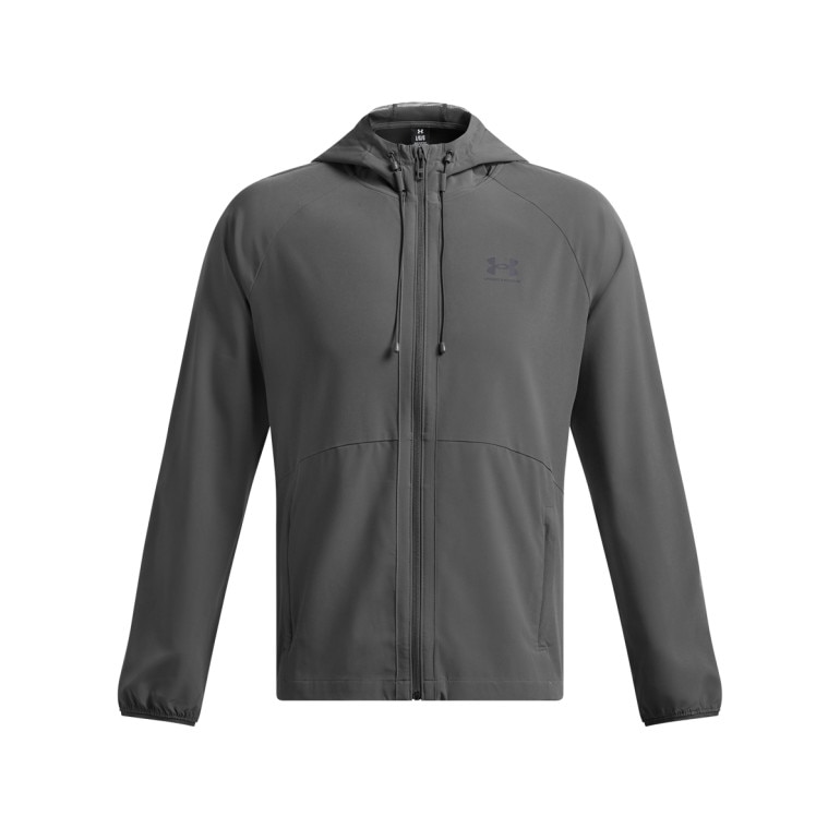 Męska kurtka wiatrówka Under Armour UA Stretch Woven Windbreaker - szara